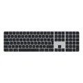 Produktbild: Apple Magic Keyboard schwarz mit Touch ID mit Ziffernblock schwarze Tasten