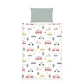 Produktbild: Herding babybest Flanell-Betwäsche Fahrzeuge, 1 Kissenbeug 40x60 cm, 1 Decke 100x135 cm, 100% Baumwolle/Cotton - Flanell/Flannel