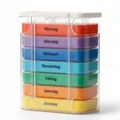 Produktbild: IEA Medical Tablettenbox 7 Tage morgens, mittags, abends, nachts | Medikamentenbox | Pillendose | transparent, 7 Tage