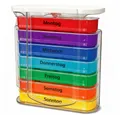 Produktbild: IEA Medical Pillendose Medikamentenbox 7 Tage mit 4 Fächern pro Tag (1 St), Farbcodierte Wochentage, reisefreundliche Pillenbox, sicher verstaut