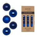 Produktbild: Weihnachtskugeln Glas 4cm 36 Stück - matt & glänzend - Kleine Christbaumkugeln Weihnachtsbaumkugeln für Weihnachten - Christbaumschmuck & Weihnachtsbaumschmuck Königsblau - Royal Blue