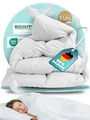 Produktbild: BEFA NATUR Daunendecke Sommer 135x200 cm | 90% Daunen & 10% Federn | 250g Füllgewicht | Allergiker geeignet (NOMITE) | Tierwohl Zertifiziert (DOWNPASS) | Oeko-TEX Klasse 1 | Made in Germany