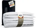 Produktbild: BEFA NATUR Daunenbettdecke Premium-Sommerdecke, Bettdecken für Sommer - kuschelig & leicht, Füllung: 90% Daunen, 10% Federn, Bezug: Baumwolle, Made in Germany - hochwertige Daunendecke - Allergiker geeignet