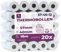 Produktbild: 20x Thermorollen 57 mm x 18 m Ec-Cash