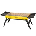 Produktbild: AKTIVE Klappbarer Holzkohlegrill, emaillierter Stahl, 89 x 33 x 33 cm, klappbare Seitenablagen, Edelstahl-Grill, abnehmbare Platte, Belüftung, tragbares Design, für Garten und Camping (63124)