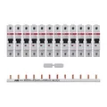 Produktbild: ABB Set 12x S201-B16 Leitungsschutzschalter + PS1/12 Phasenschiene