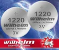 Produktbild: 2 x CR1220 WILHELM Lithium Knopfzelle 3V 40mAh ø12x2,0mm Batterie DL1220