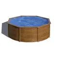Produktbild: Gre Pool-Set Pacific Rundbecken Holzoptik Ø 350 x 120 cm Sandfilterung + Zubehör