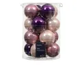 Produktbild: Kaemingk Weihnachtsbaumkugel, Weihnachtskugeln Glas 8cm 16 Stück - Lila / Rosa Mix