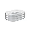 Produktbild: Mepal | Modula Aufschnitt Kühlschrankdosen-Set | 3-teiliges Set | 550 ml pro Dose | transparente Deckel mit weißem Rand | stapelbar & platzsparend