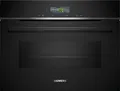 Produktbild: Siemens Einbau-Kompaktbackofen CM724G1B1 iQ700 | Mikrowellenfunktion | 45l | 15 Heizarten | Home Connect | Schwarz