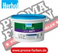 Produktbild: 12,5L Herbol Latex Matt weiss Latexfarbe Wandfarbe Innenfarbe D-Kl.2