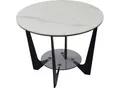 Produktbild: Couchtisch PAROLI, weiß (weiß, schwarz, weiß marmorisiert), B:60cm H:42cm T:60cm, Tische, Couchtisch