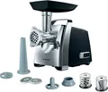 Produktbild: BOSCH Fleischwolf ProPower MFW67440, 2000 W Blockierlei., Rücklauf, Durchlaufschnitzler, 700 W, 3 Lochscheiben Edelstahl (3, 4,8, 8mm), Wurst-, Kebbe-Aufsatz