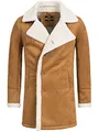 Produktbild: Indicode Herren Barlow Kurzmantel mit Reverskragen und Teddyfell | Mantel Parka Männer Camel, XL