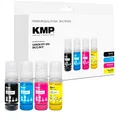 Produktbild: KMP schwarz, cyan, magenta, gelb Tintenflaschen kompatibel zu Canon PFI-050 BK/C/M/Y, 4er-Set