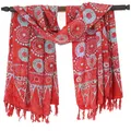 Produktbild: GURU SHOP Bali Batik Sarong, Wandbehang, Wickelrock, Sarongkleid, Strand Tuch - Rot/2, Herren/Damen, Synthetisch, 160x100 cm