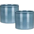 Produktbild: Scheurich - Blumentopf 2er Set Aus Keramik, Farbe: Blue Jeans, 16 Cm Durchmesser, 15 Cm Hoch, 2,6 L Vol.