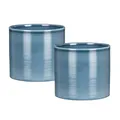 Produktbild: Scheurich Blumentopf 2er Set aus Keramik, Farbe: Blue Jeans, 16 cm Durchmesser, 15 cm hoch, 2,6 l Vol.