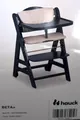 Produktbild: Hauck Beta+ Holzhochstuhl Treppenhochstuhl max. 90kg Dunkelgrau NEU