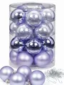 Produktbild: Weihnachtskugeln 20 Stk 6 cm Dreamy Lilac mit Haken Christbaumkugel aus Glas