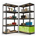 Produktbild: Juskys Lagerregal Basic 2er Set 180x90x40 cm - Metall Schwerlastregal, 10 Böden, 1750 kg, grau