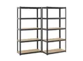 Produktbild: Juskys Lagerregal Basic 2er Set 180x90x40 cm – Metall Schwerlastregal, 10 Böden, 1750 kg, grau