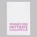 Produktbild: Geschirrtuch 17;30 Hamburg POMMES Sprüche Humor 50x70cm Baumwolle Siebdruck