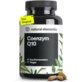 Produktbild: natural elements Coenzym Q10 – 200mg pro Kapsel – 120 vegane Kapseln – 4 Monate Reichweite – hochwertiges Q10 – hochdosiert, in Deutschland produziert & laborgeprüft