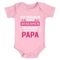 Produktbild: MoonWorks Body Baby Body bedruckt mit Spruch Ich versuche mich zu benehmen witzige rosa 3-6 Monate