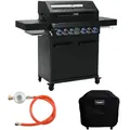 Produktbild: TAINO PLATINUM YAMARA DARK 4+2 Gasgrill Stahl 4 Brenner Sear-Burner Backburner
