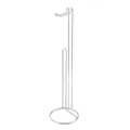 Produktbild: MSV Toilettenpapierhalter Stehend BxHxT: 15x54x15cm freistehender Papierrollenhalter Edler Rollenhalter für WC-Rollen als Ersatzrollenhalter Silber