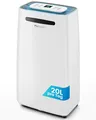 Produktbild: Pro Breeze Luftentfeuchter 20L in 24h Entfeuchtungsleistung - Raumgröße ca. 195m³ (~30 m²) - mit 4 Betriebsarten, Digitalanzeige, Ablaufschlauch, Wäschetrocknung, Timer - Gegen Feuchtigkeit, Schimmel
