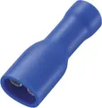 Produktbild: TRU COMPONENTS 737792 Flachsteckhülse Steckbreite: 4.8mm Steckdicke: 0.5mm 180° Vollisoliert Blau 50St.
