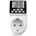 Produktbild: Digitale Zeitschaltuhr Steckdose 3 Programme Countdown 230V 16A Weiß