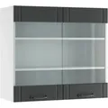 Produktbild: Vicco Küchenglasschrank Fame-Line Glashängeschrank Anthrazit/Weiß 80 cm