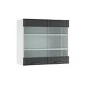 Produktbild: Vicco Küchenglasschrank Fame-Line, Anthrazit Landhaus, 80 cm