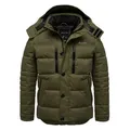 Produktbild: Amaci&Sons Winterjacke WACO Winterjacke Herren Gefütterte Winter Jacke für Männer mit Kapuze grün L