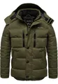 Produktbild: Amaci&Sons Herren Gefütterte Winter Jacke für Männer mit Kapuze 9138 Olive L