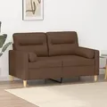 Produktbild: vidaXL 2-Sitzer-Sofa mit Zierkissen Braun 120 cm Stoff