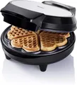 Produktbild: bestron Waffeleisen AWM700S, 700 W, klassische Herzwaffeln, Antihaft