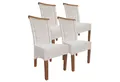 Produktbild: Amagohome Rattanstuhl Esszimmer Stühle Set Rattanstühle Perth 4 Stück weiß Esstisch Stühle K