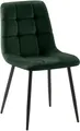 Produktbild: CLP Esszimmerstuhl Antibes | Samt | Gepolstert | Küchenstuhl | Metallbeine mit Bodenschonern | Belastbar bis 150 kg, Farbe:grün