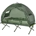 Produktbild: Outsunny Campingbett Polyester Oxford Dunkelgrün L193 x B86 x H160 cm