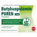 Produktbild: Butylscopolamin PUREN 10 mg überzogene Tabletten 20 St