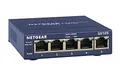 Produktbild: NETGEAR GS105GE LAN Switch 5 Port Netzwerk Switch (Plug-and-Play Gigabit Switch LAN Splitter, LAN Verteiler, Ethernet Hub, lüfterloses Metallgehäuse, ProSAFE Lifetime-Garantie), Blau