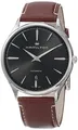 Produktbild: Hamilton Herren Armbanduhr Klassisch Automatik Saphirglas 40 mm 50 m Wasserdicht 20 mm Lederband Schnalle Ausklappbare Schließe Automatik Aufziehen