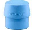 Produktbild: Gummihammer HALDER SIMPLEX Ersatzeinsatz TPE-soft blau 40mm