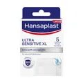 Produktbild: Hansaplast Ultra Sensitive XL Wundverband | Besonders sanft & weich | Für sehr empfindliche Haut | Schützt vor 99 % der Bakterien | 7,2 x 5 cm | 5 Stück- Jetzt 20% mit dem Code hp20 sparen*
