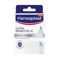 Produktbild: Hansaplast Wundverband Ultra Sensitive 5 x 7,2 cm XL für sehr empfindliche Haut, 5 St. Pflaster